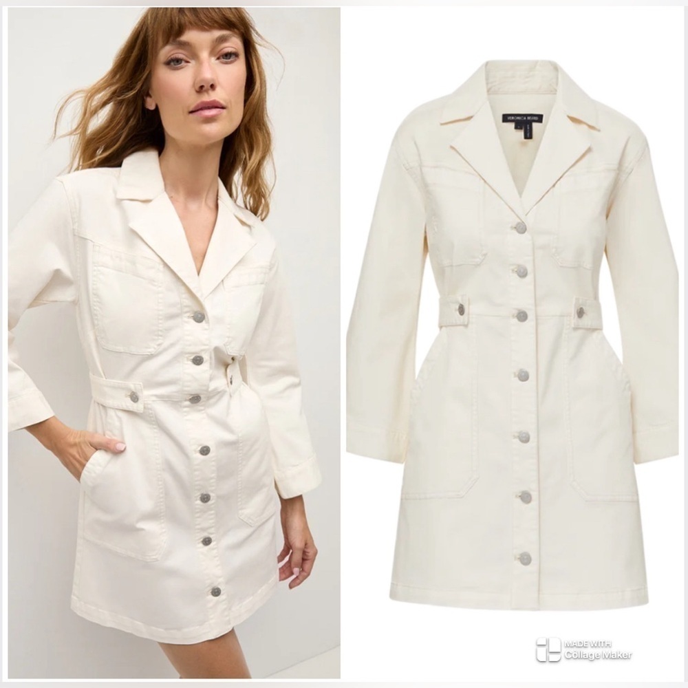 CURRENT SEASON Veronica Beard McKinley dress in ecru NWT - Picture 1 of 9
